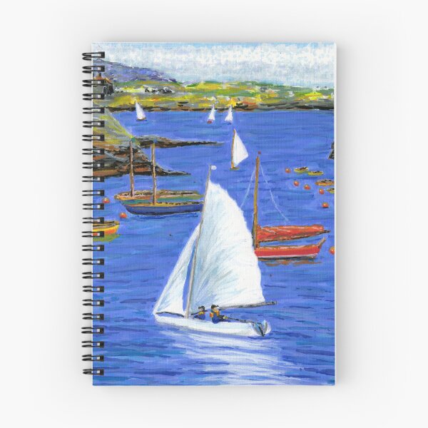 Item preview, Sailing Boats in Porth Diana, Trearddur Bay, Ynys Môn Anglesey in August designed and sold by LymphomaLass.