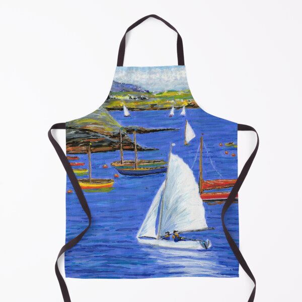 Item preview, Sailing Boats in Porth Diana, Trearddur Bay, Ynys Môn Anglesey in August designed and sold by LymphomaLass.