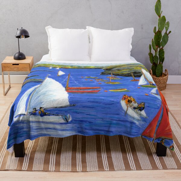 Item preview, Sailing Boats in Porth Diana, Trearddur Bay, Ynys Môn Anglesey in August designed and sold by LymphomaLass.