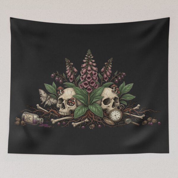 Item preview, Foxglove Dark Botanical Gothic Poison Flower Illustration designed and sold by The Wicked Herbarium.