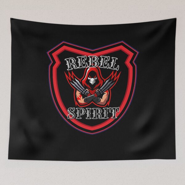 Item preview, Rebel Spirit Dark Assassin Warrior Gothic Mascot Badge designed and sold by Karim-Karem.