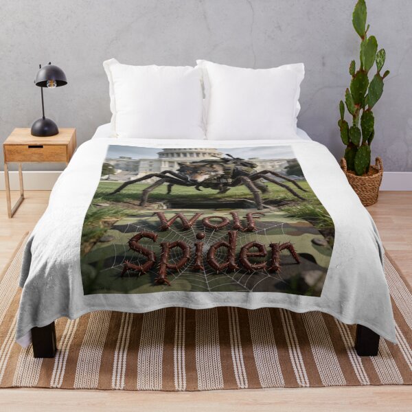 Item preview, Attack Wolf Spider Print designed and sold by Lichentroupe63.