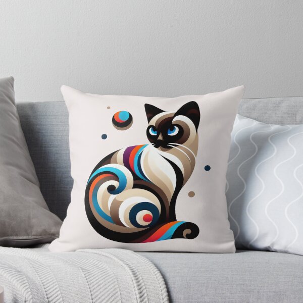 Item preview, Abstract Siamese Cat Art – Colorful Modern Feline Design designed and sold by Lyssarien.