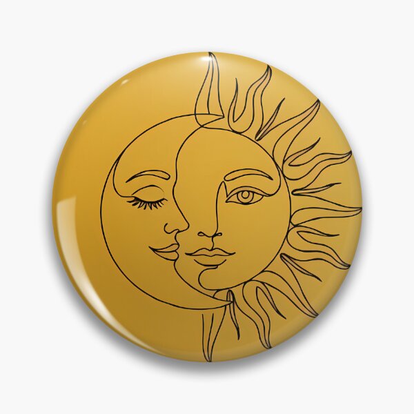 Item preview, Celestial Sun and Moon Line Art Boho Wall Decor designed and sold by GTFullShop.