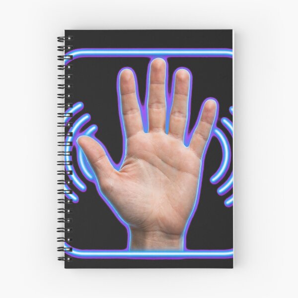 Item preview, Hello Sign Language Open Hand Neon Wave designed and sold by Surviving Monday Club.