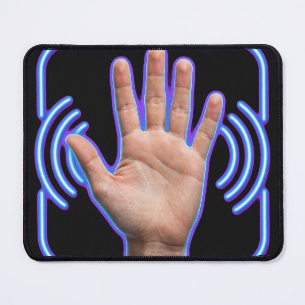 Item preview, Hello Sign Language Open Hand Neon Wave designed and sold by Surviving Monday Club.