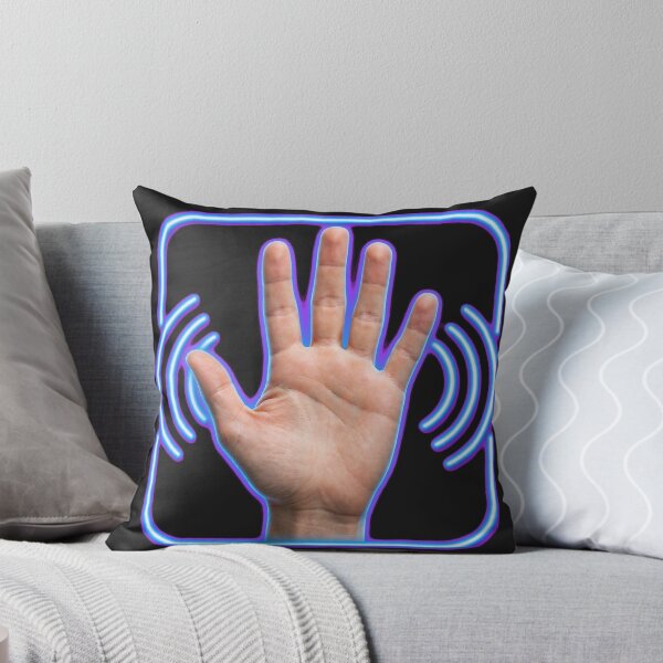 Item preview, Hello Sign Language Open Hand Neon Wave designed and sold by Surviving Monday Club.