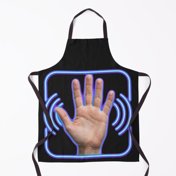 Item preview, Hello Sign Language Open Hand Neon Wave designed and sold by Surviving Monday Club.