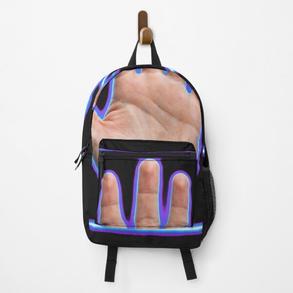 Item preview, Hello Sign Language Open Hand Neon Wave designed and sold by Surviving Monday Club.