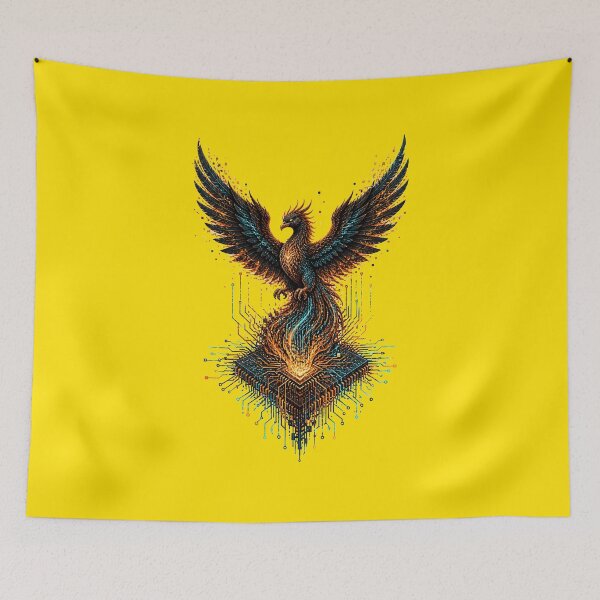 Item preview, Digital Phoenix - Cyberpunk CPU Microchip Circuit Board Bird designed and sold by SVox.