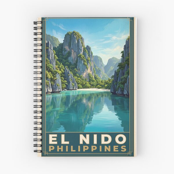 Item preview, El Nido Philippines Vintage Travel Art – Limestone Lagoons & Bacuit Bay designed and sold by Bomax121.