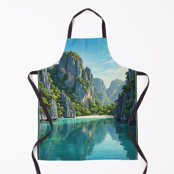 Item preview, El Nido Philippines Vintage Travel Art – Limestone Lagoons & Bacuit Bay designed and sold by Bomax121.