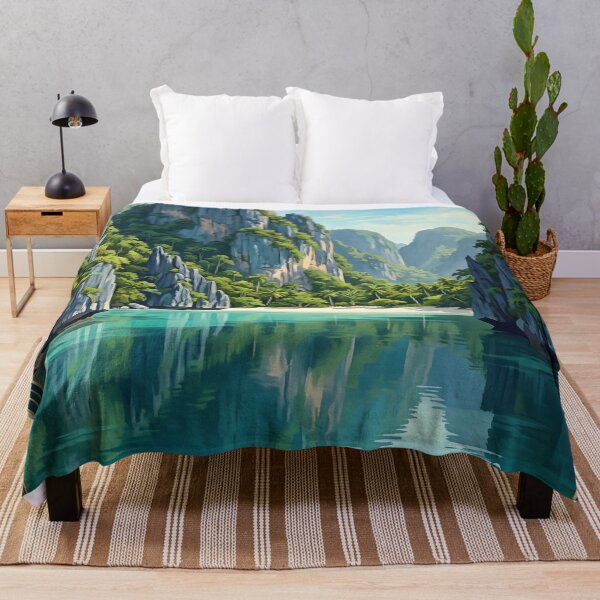 Item preview, El Nido Philippines Vintage Travel Art – Limestone Lagoons & Bacuit Bay designed and sold by Bomax121.