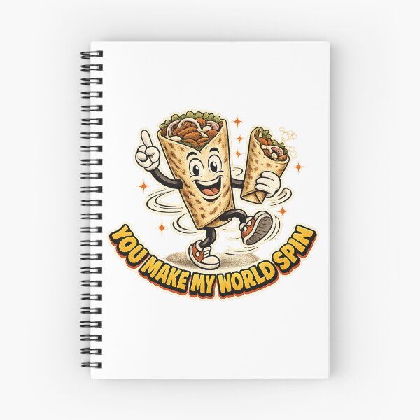 Item preview, You Make My World Spin Funny Kebab Pun Foodie Love designed and sold by BeardWave.
