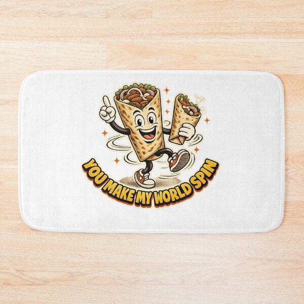 Item preview, You Make My World Spin Funny Kebab Pun Foodie Love designed and sold by BeardWave.