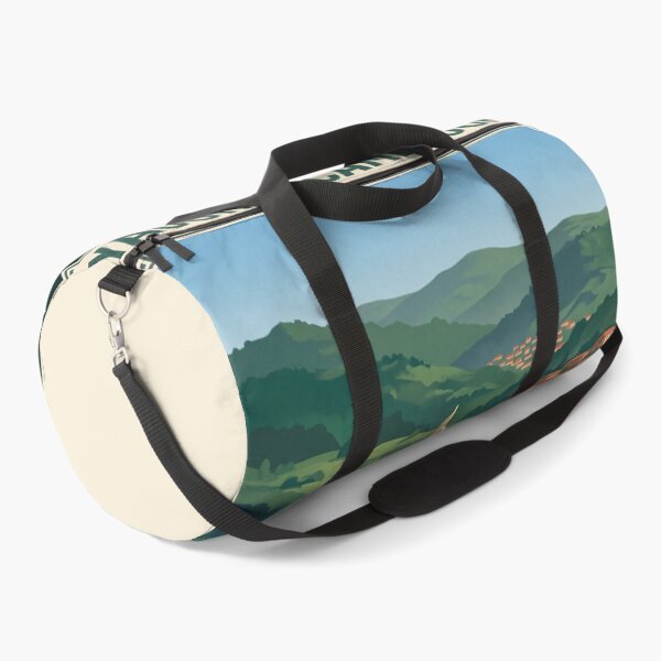 Item preview, Yaounde Cameroon Vintage Travel Art – Mont Febe & Tropical Cityscape designed and sold by Bomax121.
