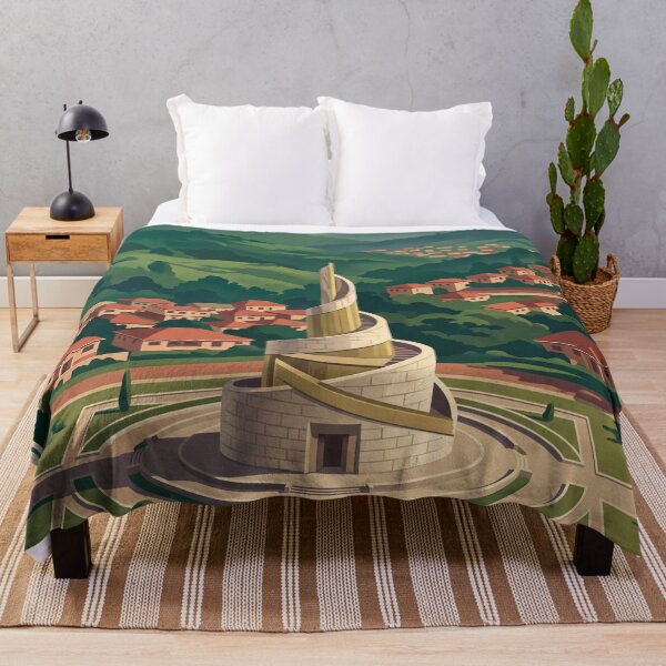Item preview, Yaounde Cameroon Vintage Travel Art – Mont Febe & Tropical Cityscape designed and sold by Bomax121.