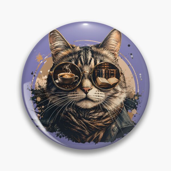 Item preview, Coffee Cat Book Lover - National Coffee Day Aestheti designed and sold by Retro Whiskers.