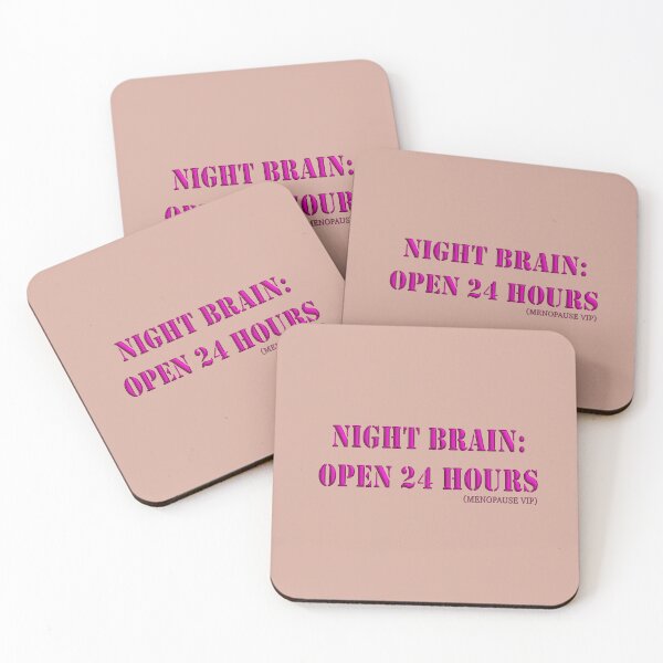 Item preview, Night Brain: Open 24 Hours - Menopause Humor designed and sold by Yamy Morrell Art and Design.
