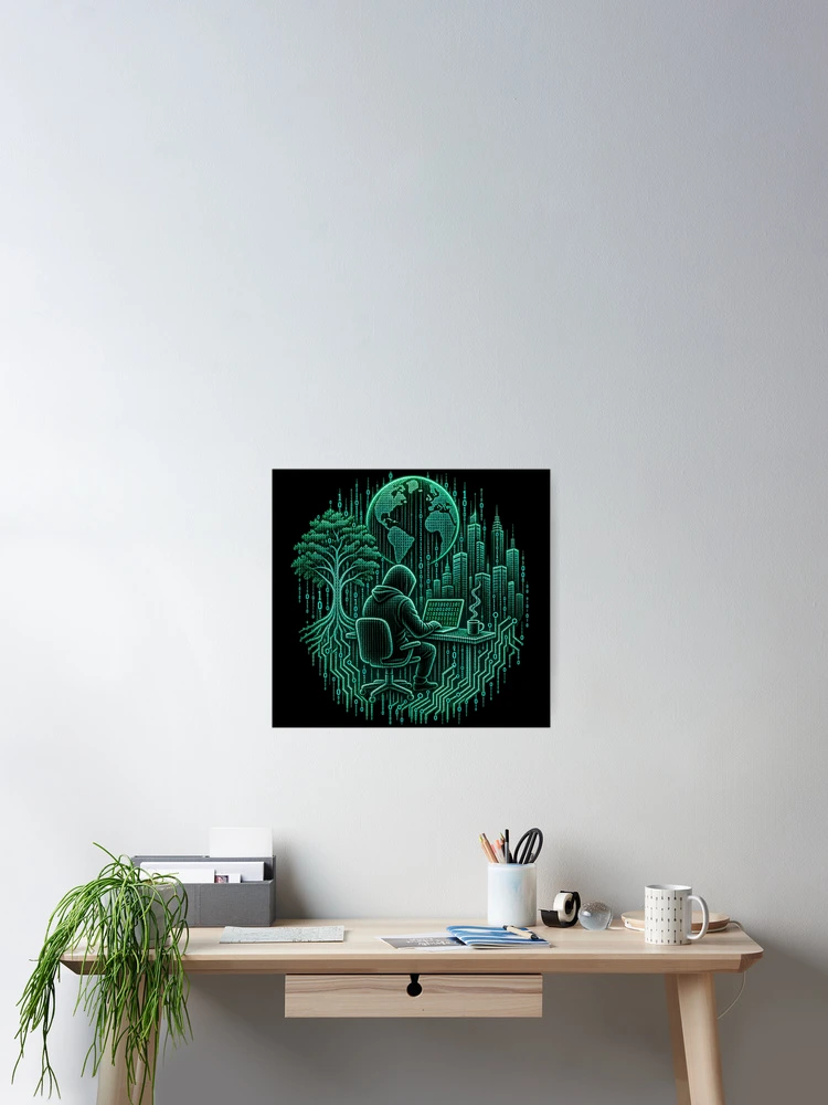 Thumbnail 2 of 3, Poster, Binary Coder Programmer Code 0 1 designed and sold by Kicor.
