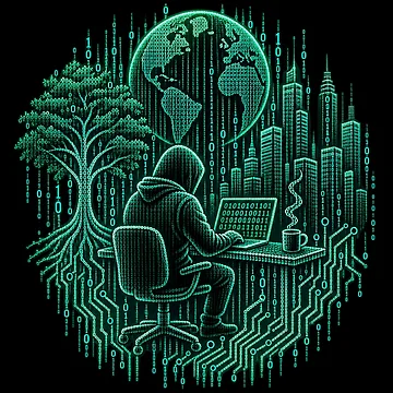 Artwork thumbnail, Binary Coder Programmer Code 0 1 by Kicor