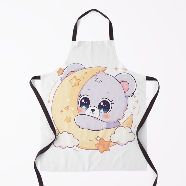 Item preview, Sleepy Kawaii Bear Hugging the Moon | Cute Dreamy Night Bear designed and sold by dreamz-world.