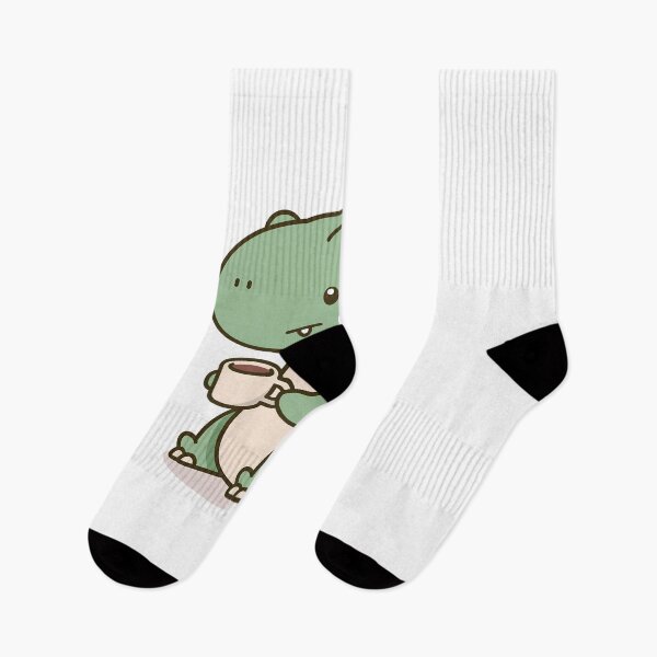 Item preview, Kawaii T-Rex with coffee - Cute dinosaur grump in the morning designed and sold by Artdavesalzburg.