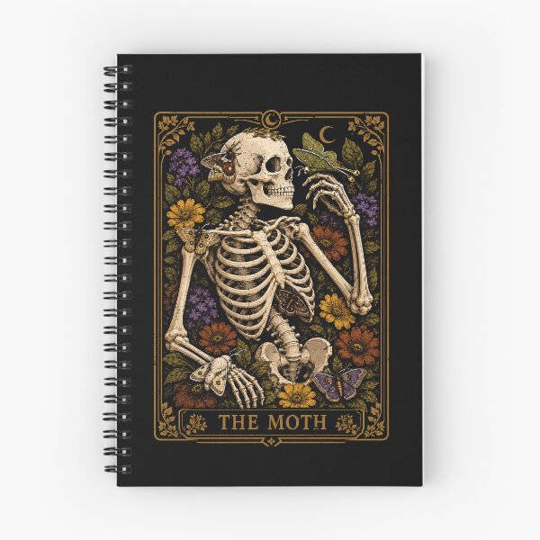 Item preview, Skeleton with Moths and Floral Accents Design Halloween designed and sold by rafaeltto.