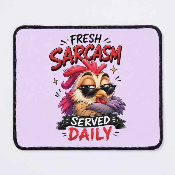 Item preview, Fresh Sarcasm Served Daily Chicken - Funny Sassy Rooster Meme Art designed and sold by FrescoDesign.