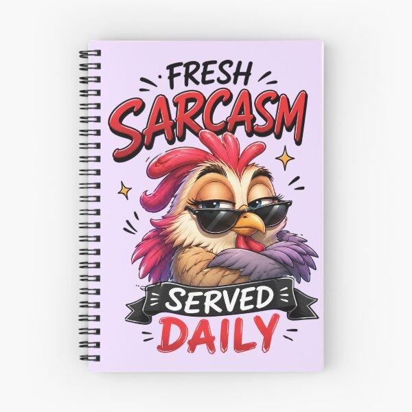 Item preview, Fresh Sarcasm Served Daily Chicken - Funny Sassy Rooster Meme Art designed and sold by FrescoDesign.