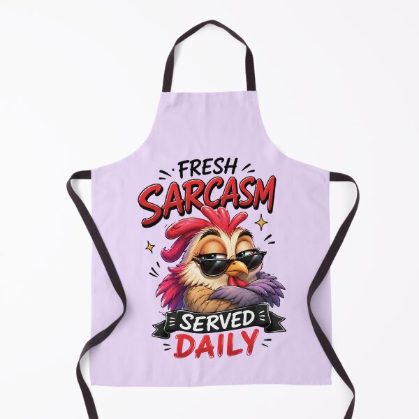 Item preview, Fresh Sarcasm Served Daily Chicken - Funny Sassy Rooster Meme Art designed and sold by FrescoDesign.