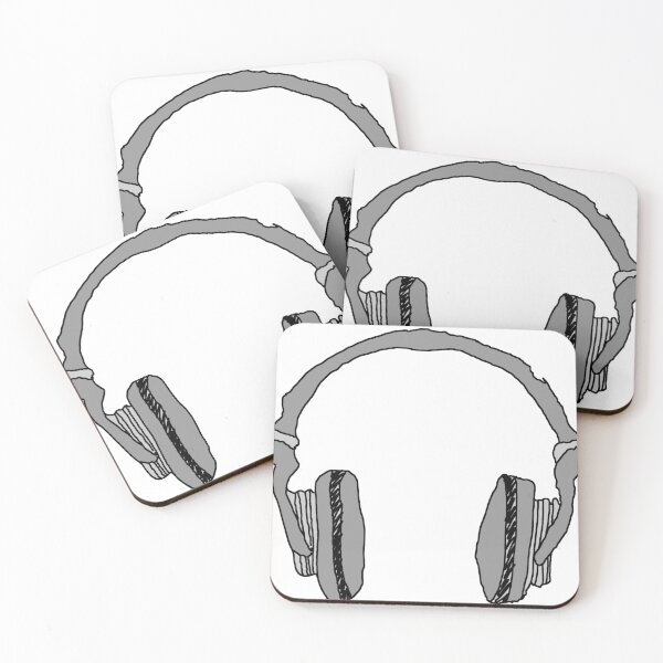 Item preview, Hand Drawn Headphones Illustration - Grey Audio Line Art Doodle designed and sold by somimalikkk.