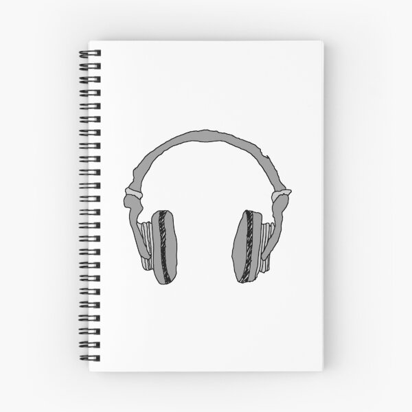 Item preview, Hand Drawn Headphones Illustration - Grey Audio Line Art Doodle designed and sold by somimalikkk.