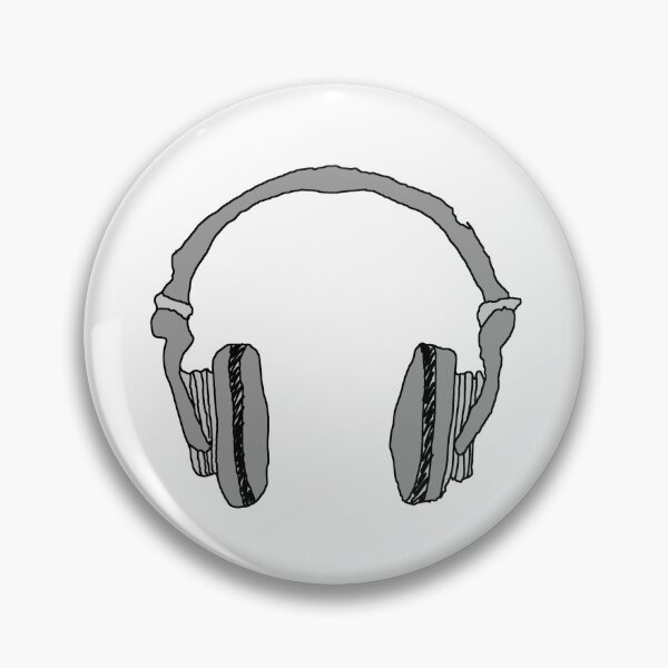 Item preview, Hand Drawn Headphones Illustration - Grey Audio Line Art Doodle designed and sold by somimalikkk.