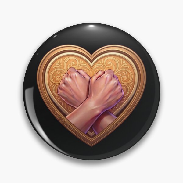 Item preview, Love ASL Crossed Fists with Gold Heart designed and sold by Surviving Monday Club.