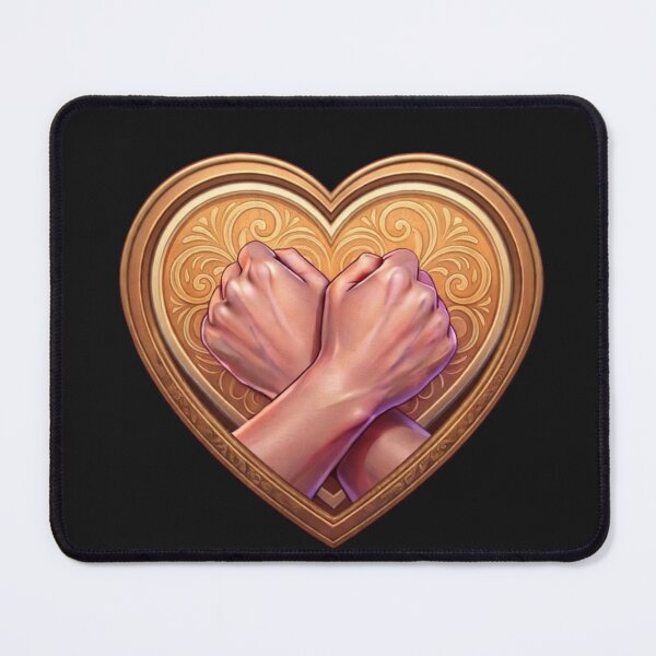 Item preview, Love ASL Crossed Fists with Gold Heart designed and sold by Surviving Monday Club.