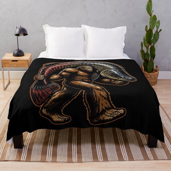 Item preview, bigfoot carrying a giant fish graphic design designed and sold by rafaeltto.