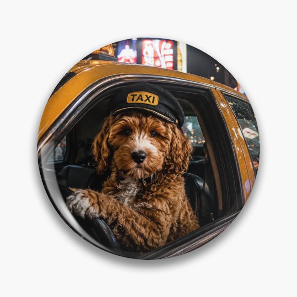 Artikelvorschau, Cockapoo-Taxifahrer am Times Square entworfen und verkauft von Paul Thompson Photography.