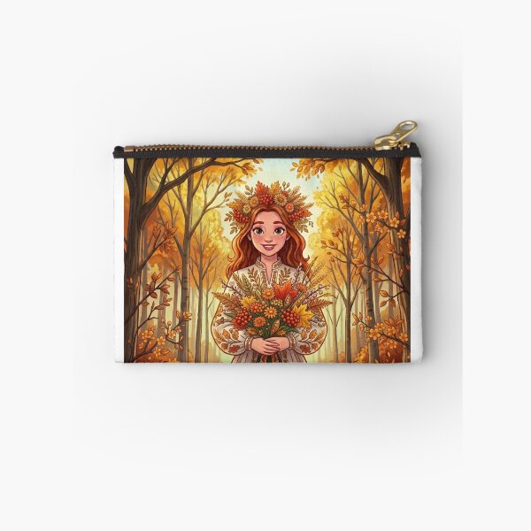 Item preview, Autumn Ukrainian Girl in Embroidered Dress with Wreath Art designed and sold by ElenMart.