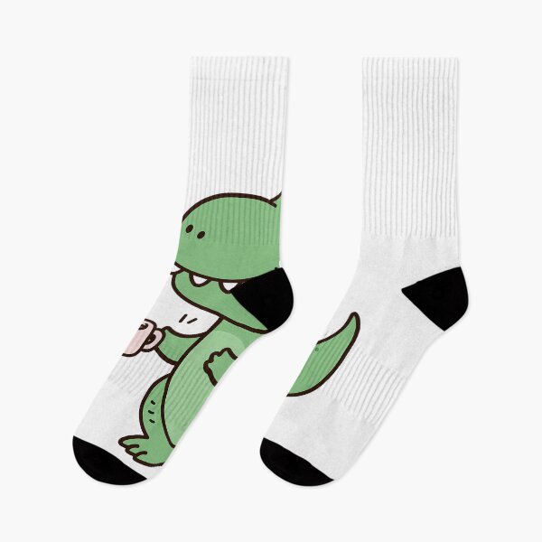 Item preview, Kawaii T-Rex with coffee - Cute dinosaur grump in the morning designed and sold by Artdavesalzburg.