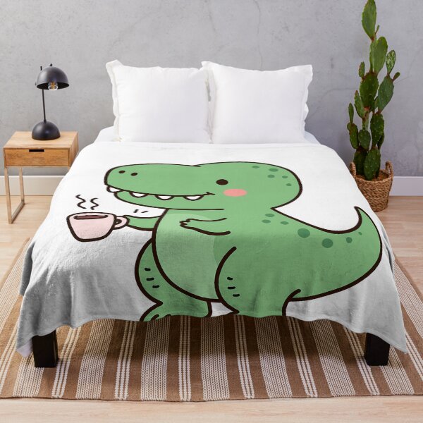 Item preview, Kawaii T-Rex with coffee - Cute dinosaur grump in the morning designed and sold by Artdavesalzburg.