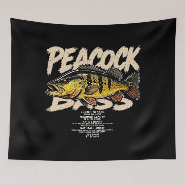 Item preview, Vibrant Peacock Bass Graphic Design designed and sold by rafaeltto.