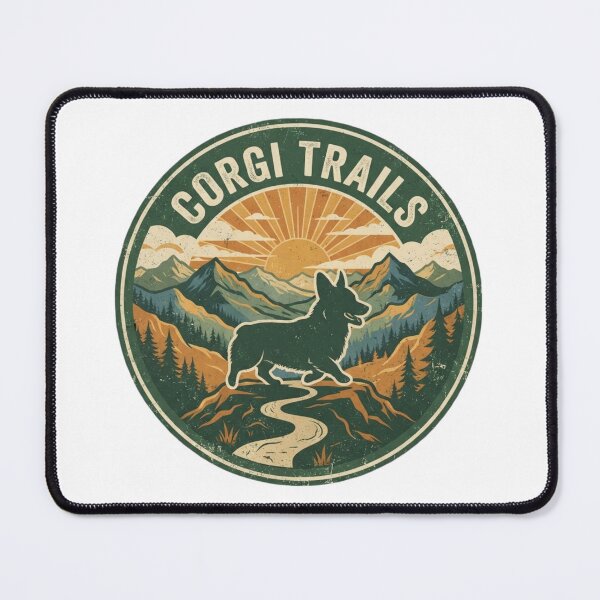 Item preview, Corgi Trails | Adventure Corgi | Outdoor Dog Art designed and sold by Rohit Naik.