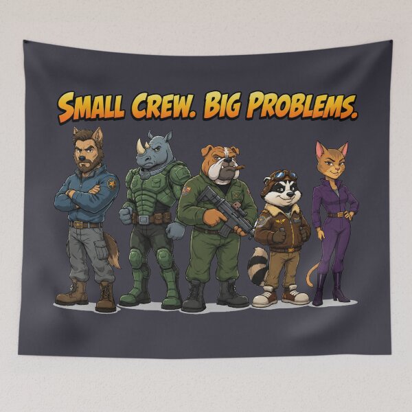 Item preview, The Expanse Rocinante Crew — Small Crew. Big Problems. | Sci-Fi Cartoon designed and sold by MischiefFoundry.
