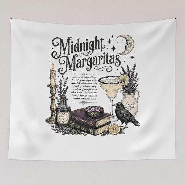 Item preview, Midnight Margaritas Witchy Halloween Gothic Girls Tequila Witch Aesthetic designed and sold by CatiaStudioArt.