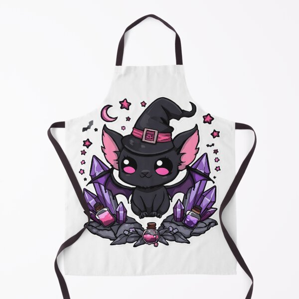 Item preview, Cute Witch Bat with Purple Crystals & Potions | Kawaii Gothic Halloween Bat designed and sold by dreamz-world.