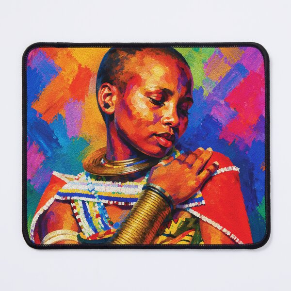 Item preview, Adorned in Gold – Fauvist Cultural Portrait designed and sold by RamyGallery.