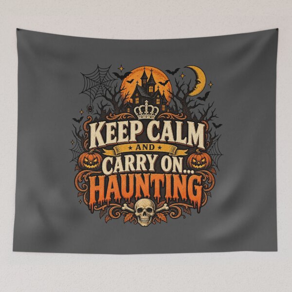 Item preview, Keep Calm and Carry On Haunting Vintage Halloween designed and sold by afr-saad.