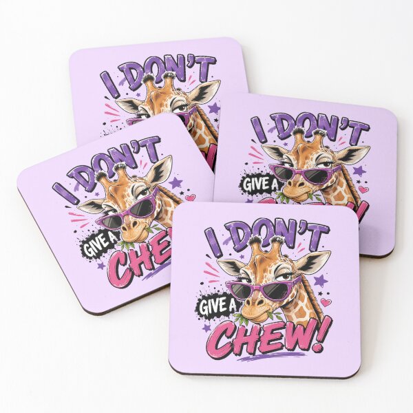 Item preview, I Don't Give A Chew Giraffe - Funny Sassy Pun Animal Art designed and sold by FrescoDesign.