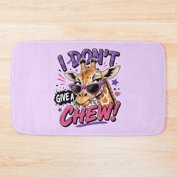 Item preview, I Don't Give A Chew Giraffe - Funny Sassy Pun Animal Art designed and sold by FrescoDesign.